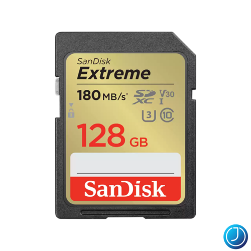 SANDISK 121580, SDXC EXTREME KÁRTYA 128GB, 180/90 MB/s , UHS-I, Class 10, U3, V30