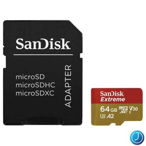 SANDISK 121585, MICROSD EXTREME KÁRTYA 64GB, 170/80 MB/s, A2 C10 V30 UHS-I U3