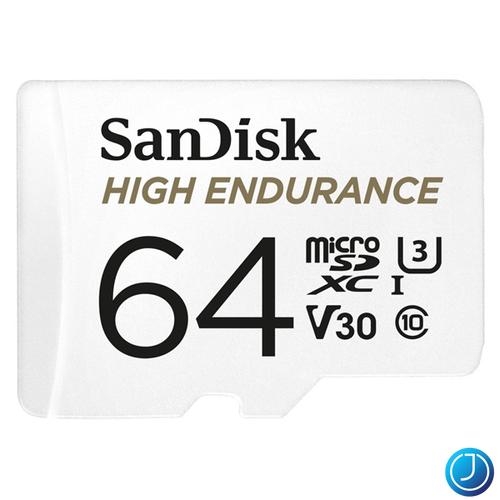 SANDISK 183566, MICRO SDXC KÁRTYA HIGH ENDURANCE 64GB, 100 MB/S, C10, U3, V30