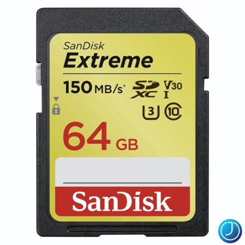 SANDISK 183524, SDXC EXTREME KÁRTYA 64GB, 150MB/s V30 UHS-I U3
