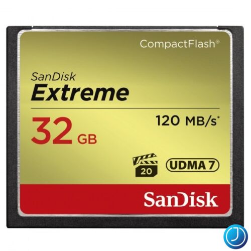 SANDISK 124093, CF Extreme kártya 32 GB, 120MB/sec.