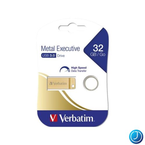 VERBATIM Pendrive, 32GB, USB 3.0,  "Exclusive Metal" arany
