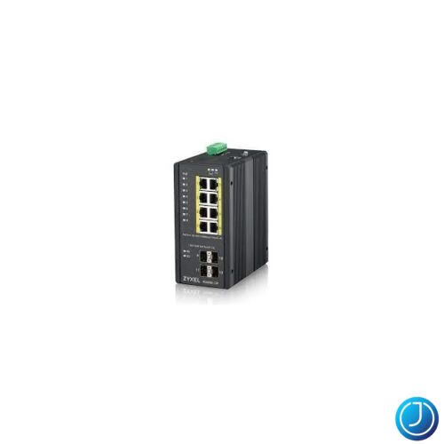 ZYXEL Switch Ipari 8x1000Mbps (8xPOE) + 4xGigabit SFP Menedzselhető, Rackes, RGS200-12P-ZZ0101F